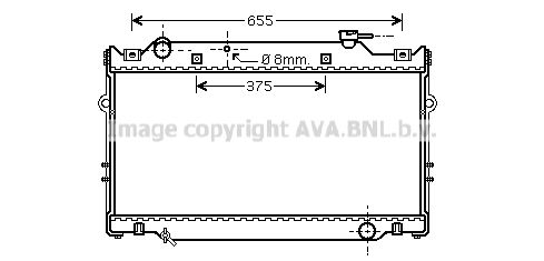 AVA QUALITY COOLING Радиатор, охлаждение двигателя TOA2370